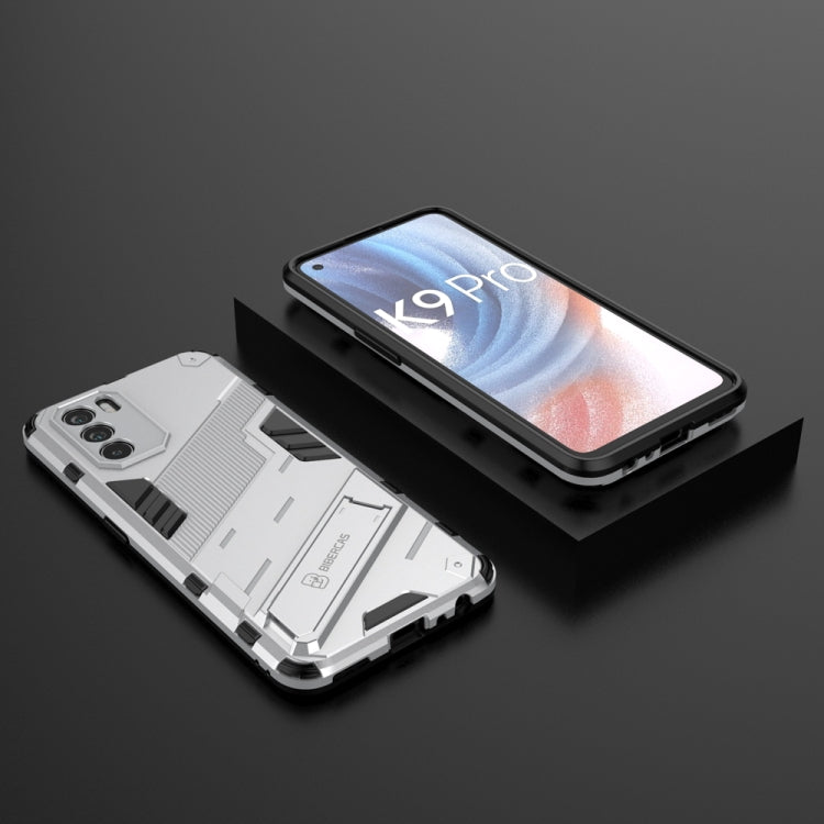 For OPPO K9 Pro Punk Armor 2 in 1 PC + TPU Shockproof Phone Case with Invisible Holder