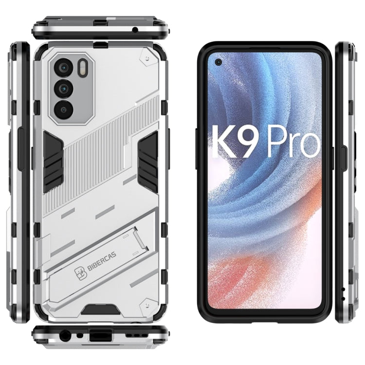 For OPPO K9 Pro Punk Armor 2 in 1 PC + TPU Shockproof Phone Case with Invisible Holder