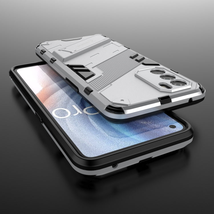 For OPPO K9 Pro Punk Armor 2 in 1 PC + TPU Shockproof Phone Case with Invisible Holder