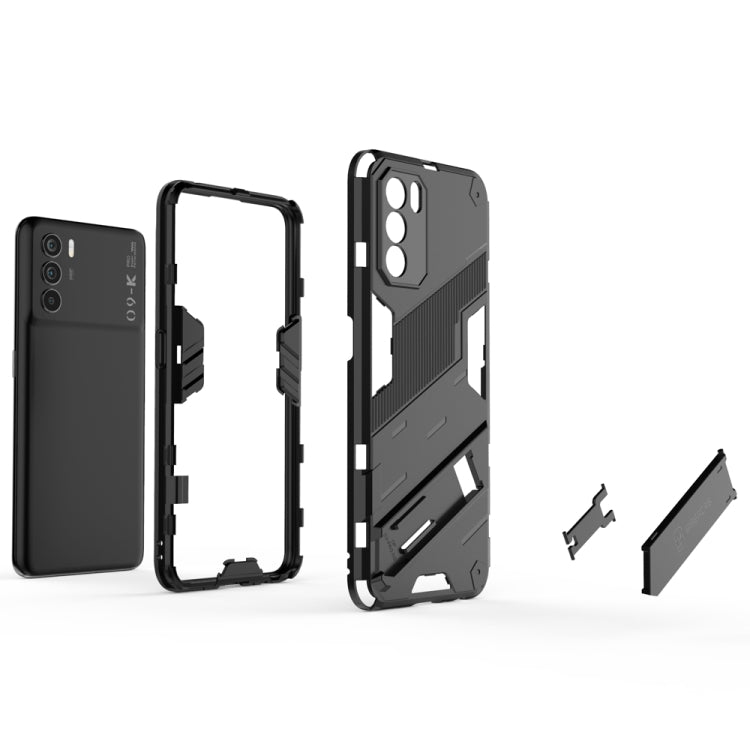 For OPPO K9 Pro Punk Armor 2 in 1 PC + TPU Shockproof Phone Case with Invisible Holder