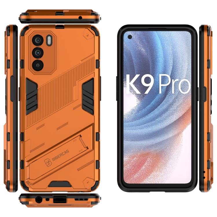 For OPPO K9 Pro Punk Armor 2 in 1 PC + TPU Shockproof Phone Case with Invisible Holder