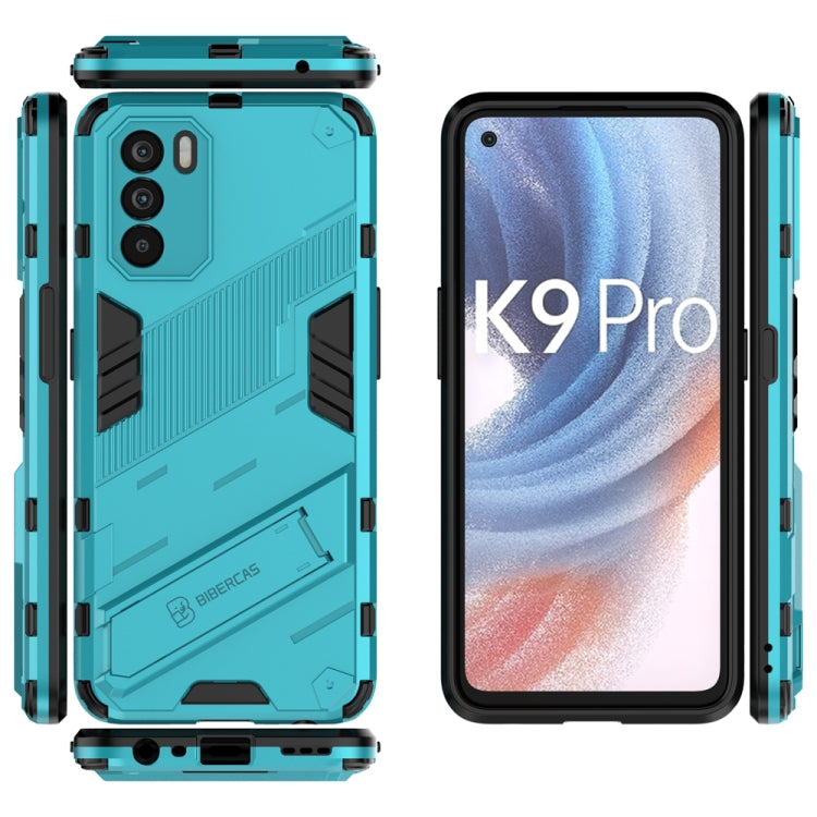 For OPPO K9 Pro Punk Armor 2 in 1 PC + TPU Shockproof Phone Case with Invisible Holder