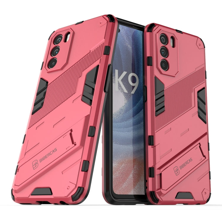 For OPPO K9 Pro Punk Armor 2 in 1 PC + TPU Shockproof Phone Case with Invisible Holder