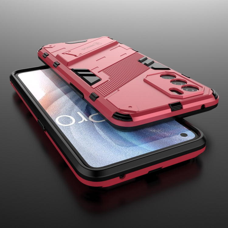 For OPPO K9 Pro Punk Armor 2 in 1 PC + TPU Shockproof Phone Case with Invisible Holder