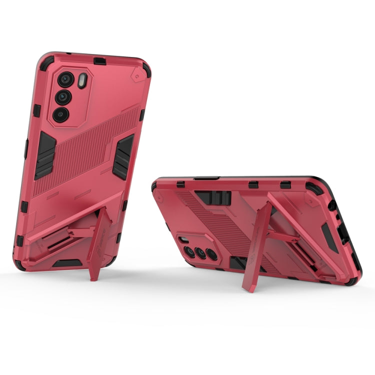 For OPPO K9 Pro Punk Armor 2 in 1 PC + TPU Shockproof Phone Case with Invisible Holder