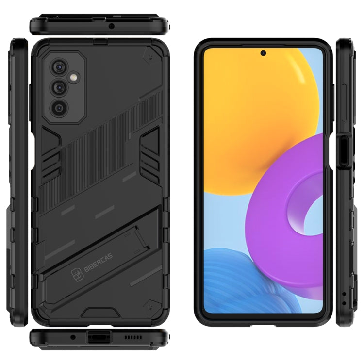For Samsung Galaxy M52 5G Punk Armor 2 in 1 PC + TPU Shockproof Phone Case with Invisible Holder