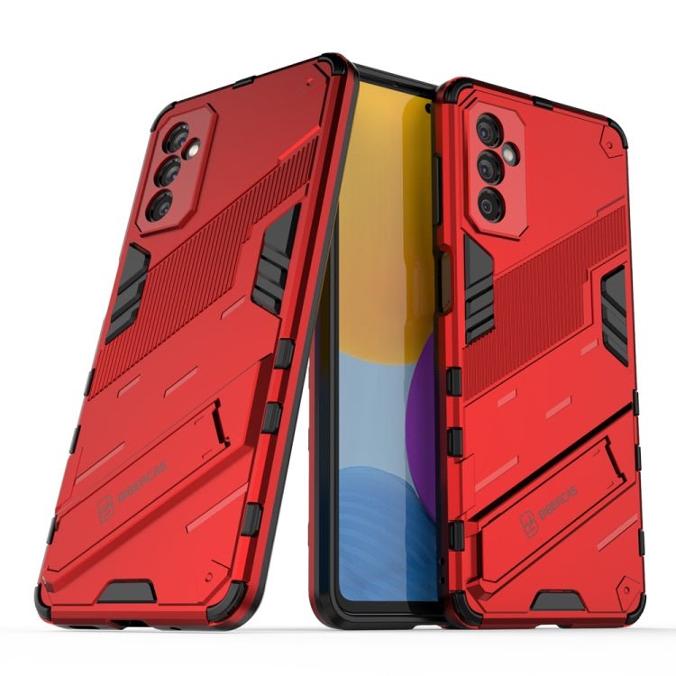 For Samsung Galaxy M52 5G Punk Armor 2 in 1 PC + TPU Shockproof Phone Case with Invisible Holder