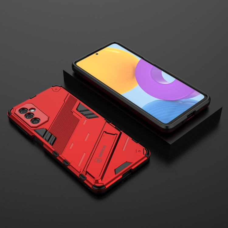 For Samsung Galaxy M52 5G Punk Armor 2 in 1 PC + TPU Shockproof Phone Case with Invisible Holder