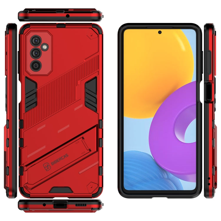 For Samsung Galaxy M52 5G Punk Armor 2 in 1 PC + TPU Shockproof Phone Case with Invisible Holder