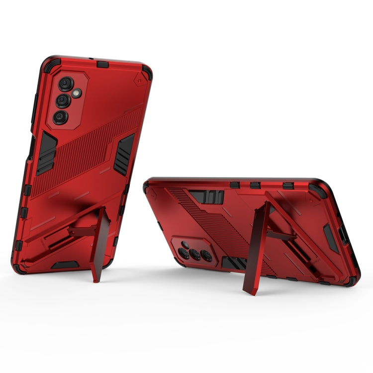 For Samsung Galaxy M52 5G Punk Armor 2 in 1 PC + TPU Shockproof Phone Case with Invisible Holder