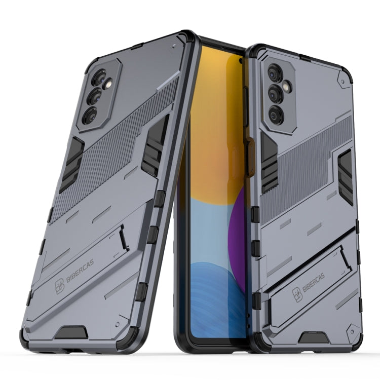 For Samsung Galaxy M52 5G Punk Armor 2 in 1 PC + TPU Shockproof Phone Case with Invisible Holder