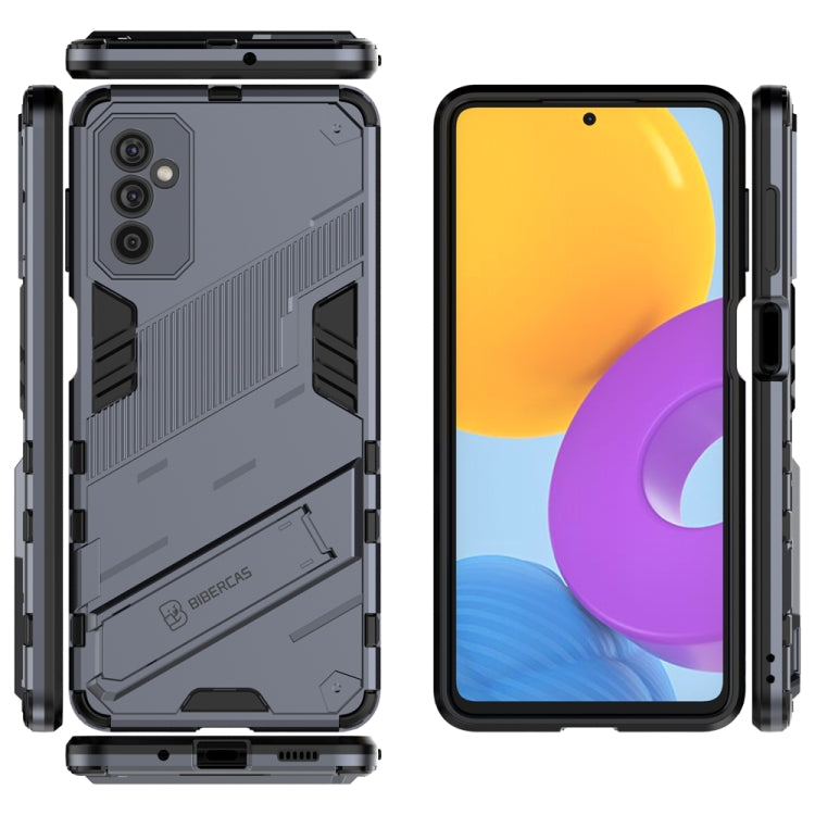 For Samsung Galaxy M52 5G Punk Armor 2 in 1 PC + TPU Shockproof Phone Case with Invisible Holder