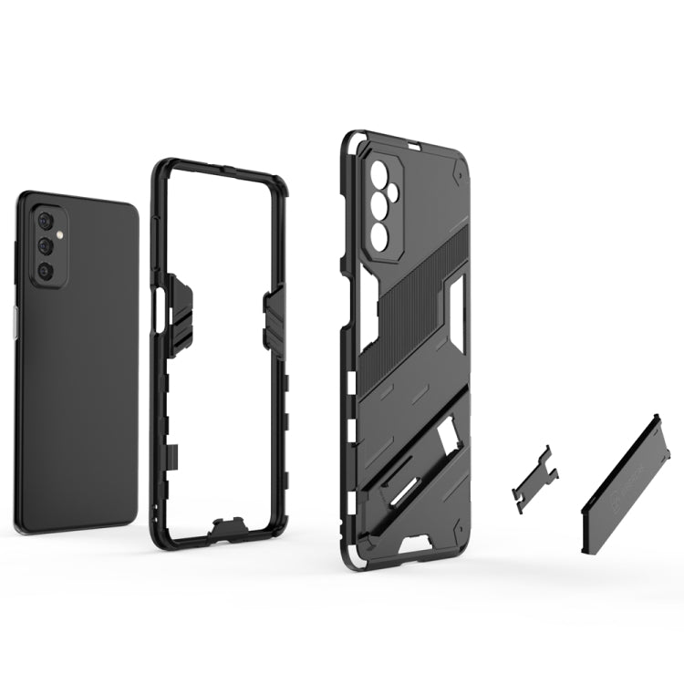 For Samsung Galaxy M52 5G Punk Armor 2 in 1 PC + TPU Shockproof Phone Case with Invisible Holder