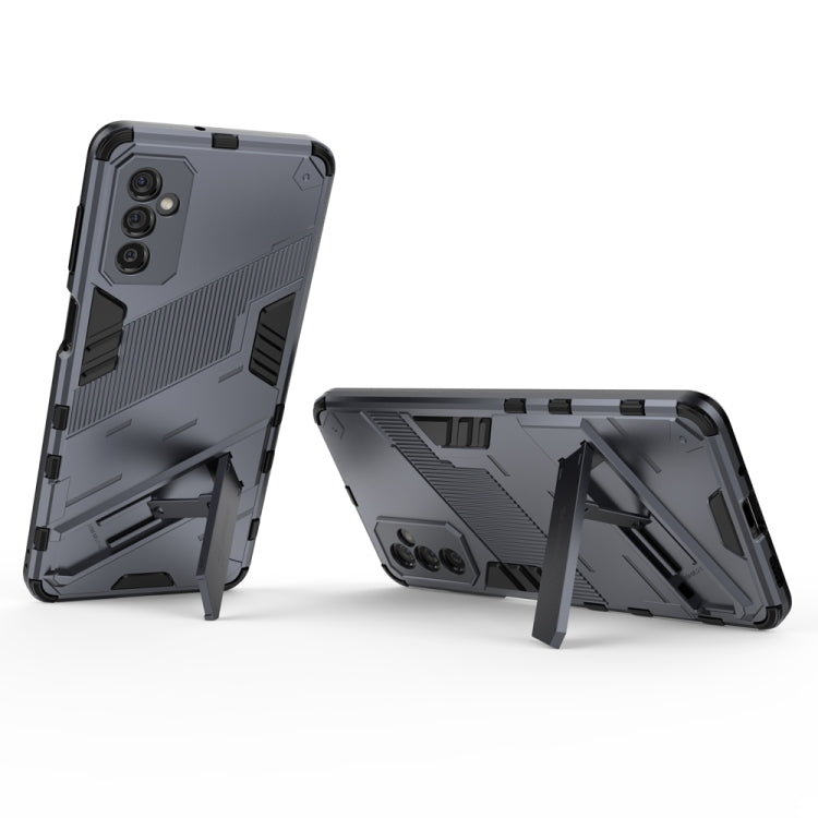 For Samsung Galaxy M52 5G Punk Armor 2 in 1 PC + TPU Shockproof Phone Case with Invisible Holder