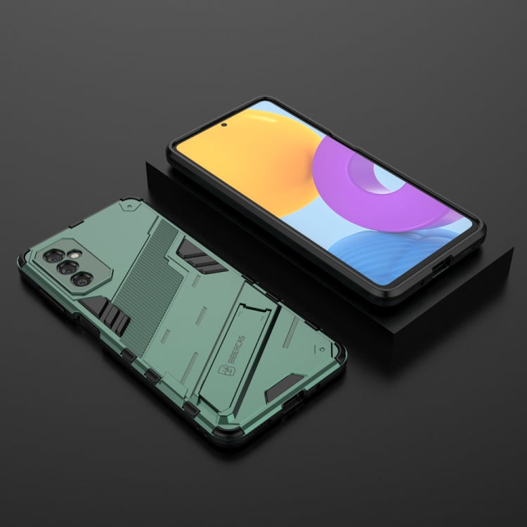 For Samsung Galaxy M52 5G Punk Armor 2 in 1 PC + TPU Shockproof Phone Case with Invisible Holder
