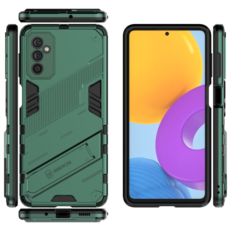 For Samsung Galaxy M52 5G Punk Armor 2 in 1 PC + TPU Shockproof Phone Case with Invisible Holder