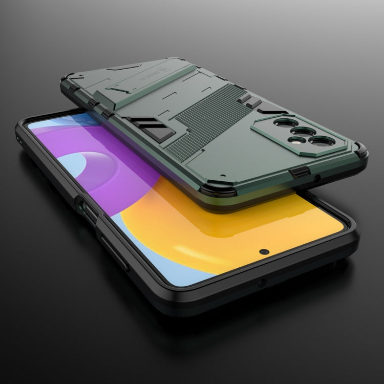 For Samsung Galaxy M52 5G Punk Armor 2 in 1 PC + TPU Shockproof Phone Case with Invisible Holder