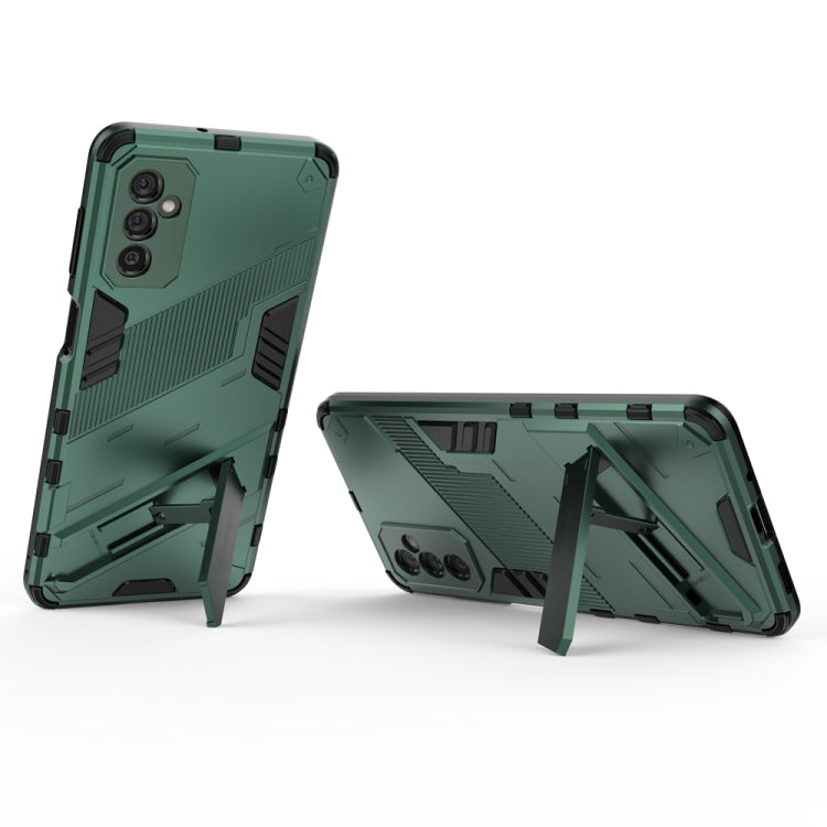 For Samsung Galaxy M52 5G Punk Armor 2 in 1 PC + TPU Shockproof Phone Case with Invisible Holder