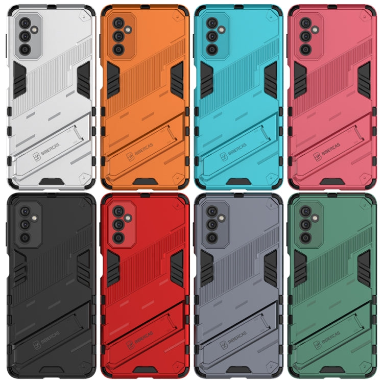 For Samsung Galaxy M52 5G Punk Armor 2 in 1 PC + TPU Shockproof Phone Case with Invisible Holder