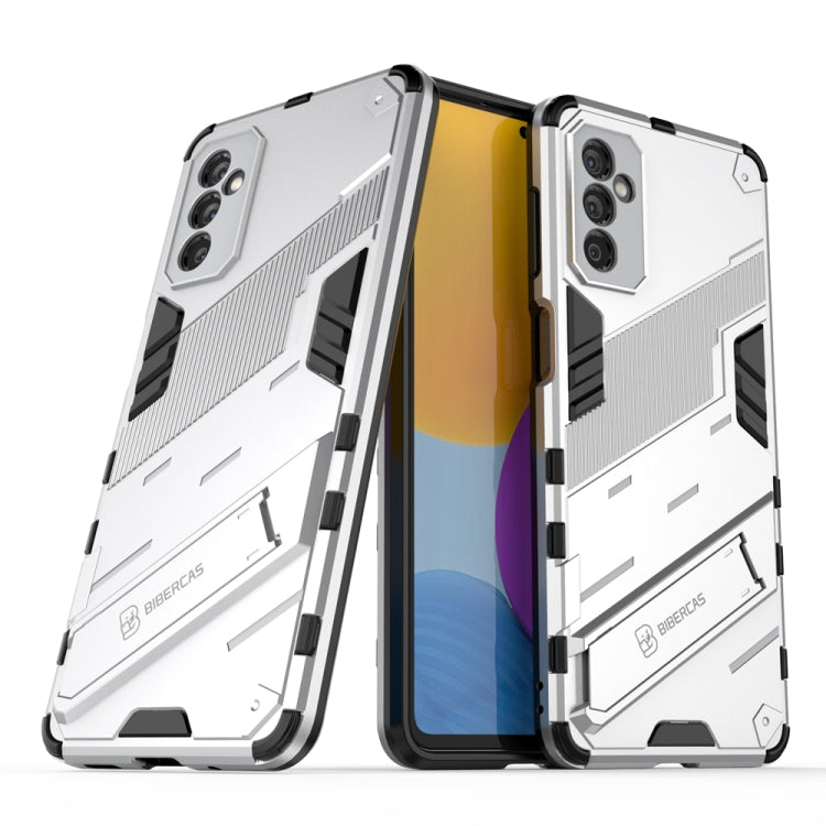 For Samsung Galaxy M52 5G Punk Armor 2 in 1 PC + TPU Shockproof Phone Case with Invisible Holder