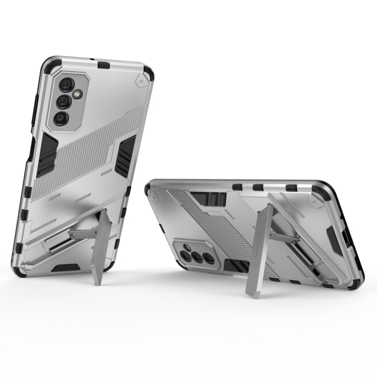 For Samsung Galaxy M52 5G Punk Armor 2 in 1 PC + TPU Shockproof Phone Case with Invisible Holder