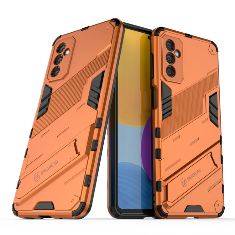 For Samsung Galaxy M52 5G Punk Armor 2 in 1 PC + TPU Shockproof Phone Case with Invisible Holder