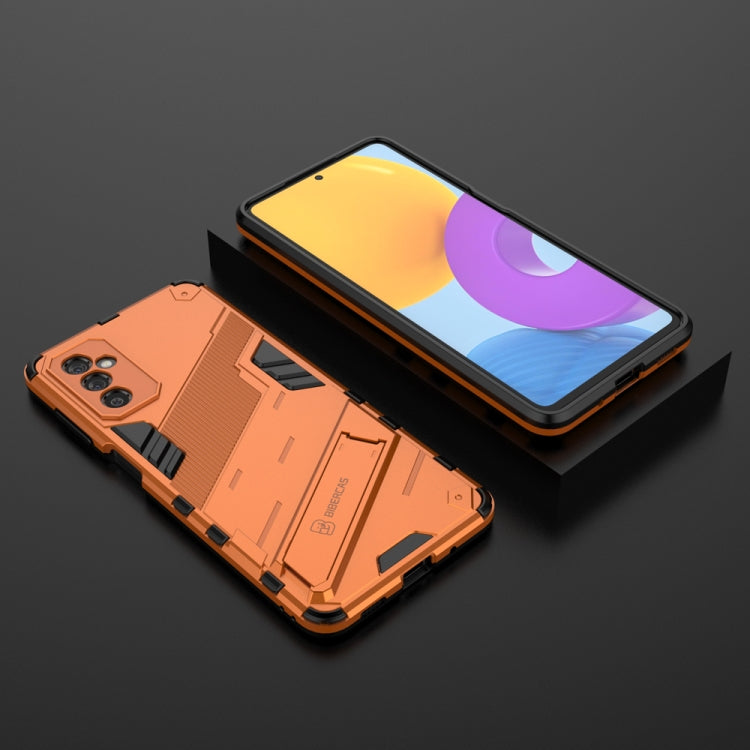 For Samsung Galaxy M52 5G Punk Armor 2 in 1 PC + TPU Shockproof Phone Case with Invisible Holder