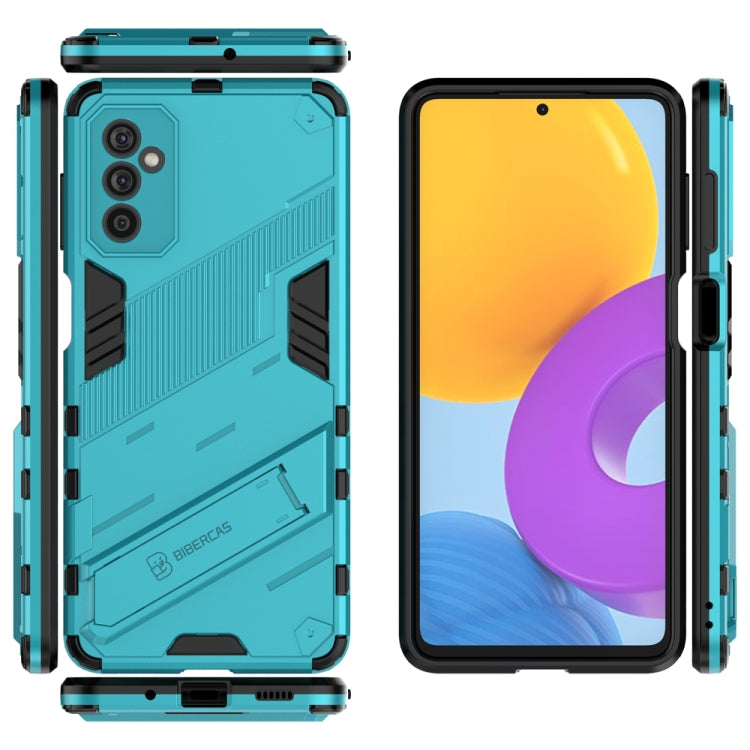 For Samsung Galaxy M52 5G Punk Armor 2 in 1 PC + TPU Shockproof Phone Case with Invisible Holder
