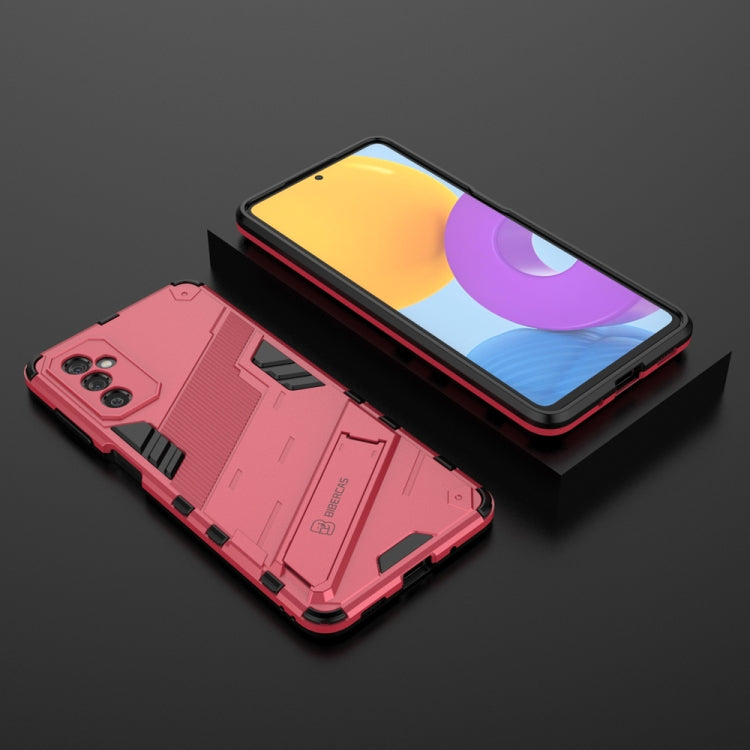 For Samsung Galaxy M52 5G Punk Armor 2 in 1 PC + TPU Shockproof Phone Case with Invisible Holder