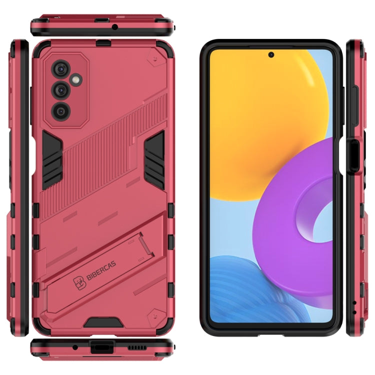 For Samsung Galaxy M52 5G Punk Armor 2 in 1 PC + TPU Shockproof Phone Case with Invisible Holder