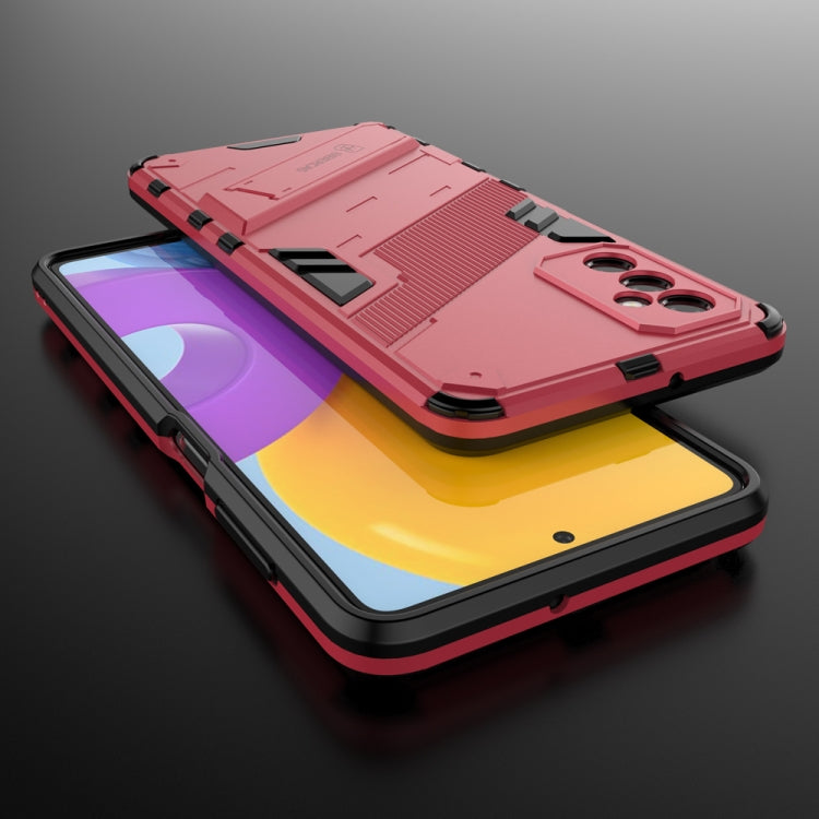 For Samsung Galaxy M52 5G Punk Armor 2 in 1 PC + TPU Shockproof Phone Case with Invisible Holder