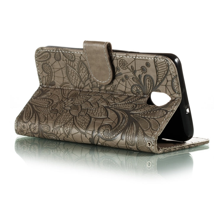 For LG K30 Lace Flower Horizontal Flip Leather Case with Holder & Card Slots & Wallet & Photo Frame