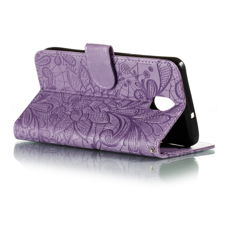 For LG K30 Lace Flower Horizontal Flip Leather Case with Holder & Card Slots & Wallet & Photo Frame