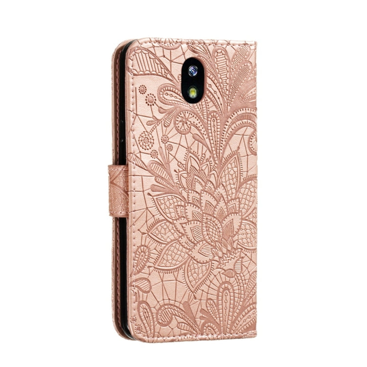 For LG K30 Lace Flower Horizontal Flip Leather Case with Holder & Card Slots & Wallet & Photo Frame