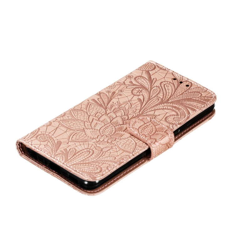 For LG K30 Lace Flower Horizontal Flip Leather Case with Holder & Card Slots & Wallet & Photo Frame