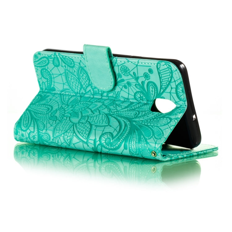 For LG K30 Lace Flower Horizontal Flip Leather Case with Holder & Card Slots & Wallet & Photo Frame