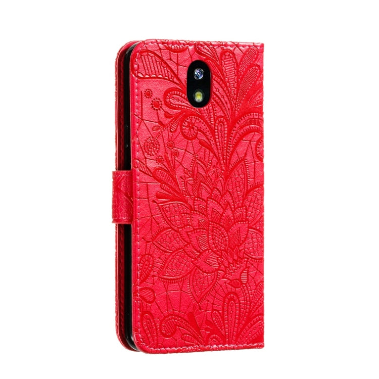 For LG K30 Lace Flower Horizontal Flip Leather Case with Holder & Card Slots & Wallet & Photo Frame