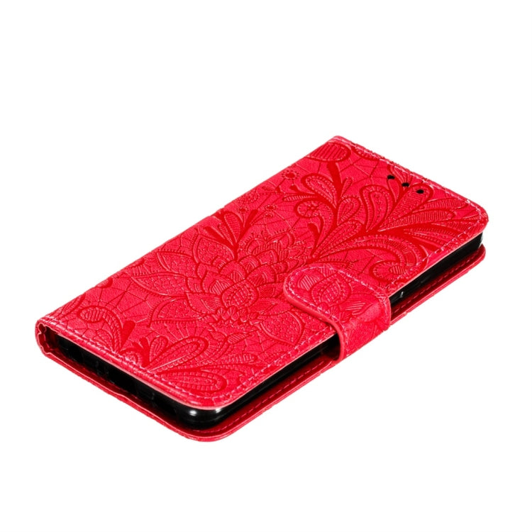 For LG K30 Lace Flower Horizontal Flip Leather Case with Holder & Card Slots & Wallet & Photo Frame
