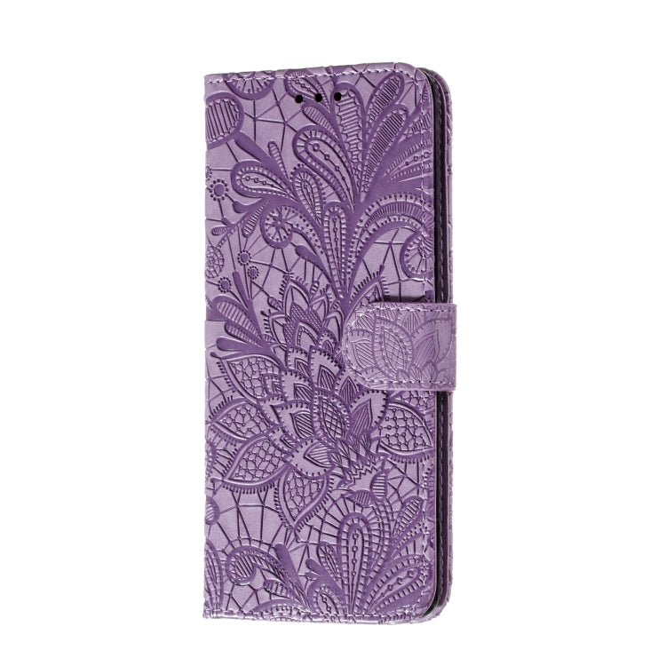 For Sony Xperia 5 Lace Flower Horizontal Flip Leather Case with Holder & Card Slots & Wallet & Photo Frame