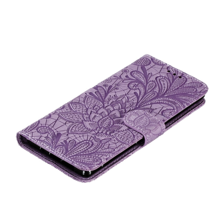 For Sony Xperia 5 Lace Flower Horizontal Flip Leather Case with Holder & Card Slots & Wallet & Photo Frame