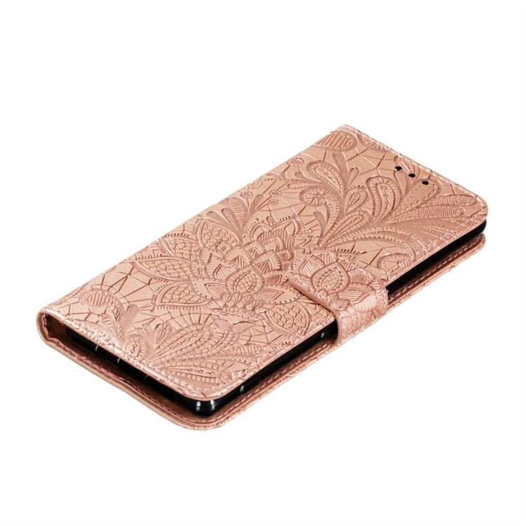 For Sony Xperia 5 Lace Flower Horizontal Flip Leather Case with Holder & Card Slots & Wallet & Photo Frame