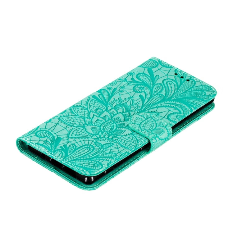 For Sony Xperia 5 Lace Flower Horizontal Flip Leather Case with Holder & Card Slots & Wallet & Photo Frame