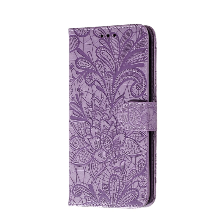 For Nokia 7.2 Lace Flower Horizontal Flip Leather Case with Holder & Card Slots & Wallet & Photo Frame