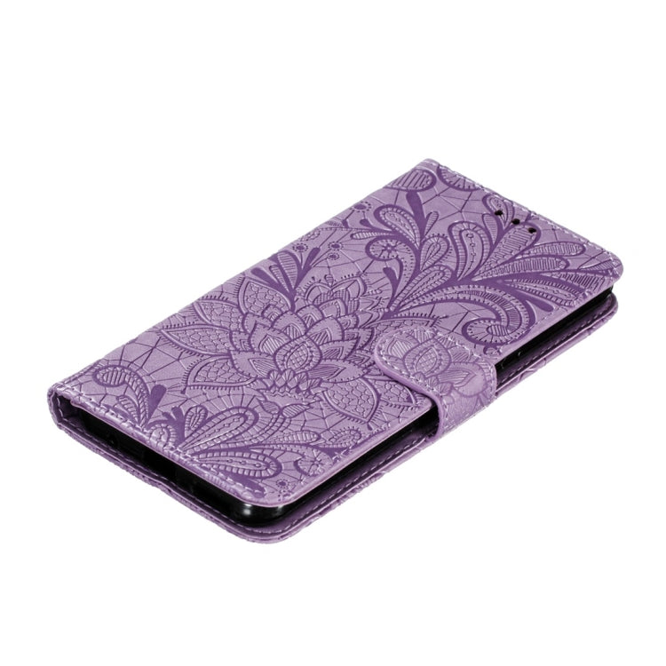 For Nokia 7.2 Lace Flower Horizontal Flip Leather Case with Holder & Card Slots & Wallet & Photo Frame