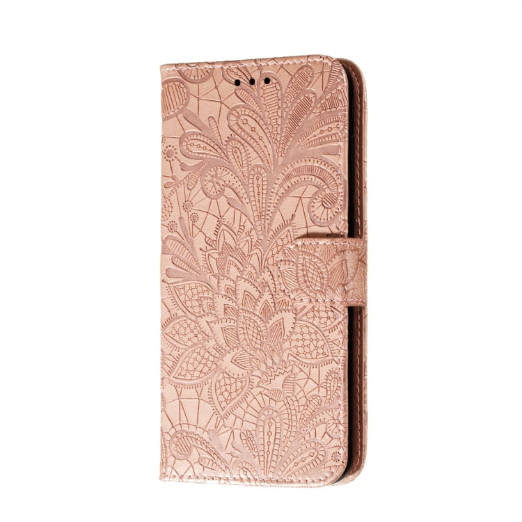 For Nokia 7.2 Lace Flower Horizontal Flip Leather Case with Holder & Card Slots & Wallet & Photo Frame