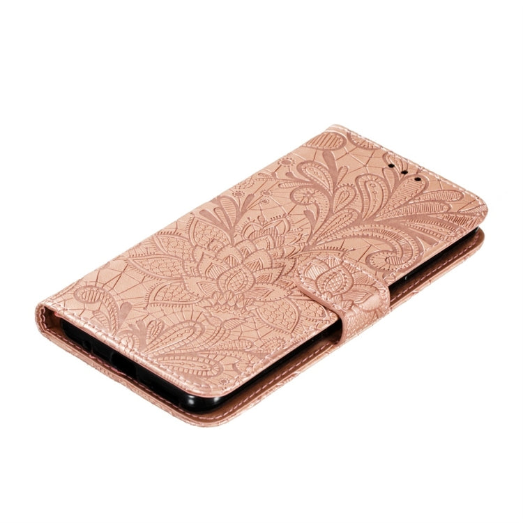 For Nokia 7.2 Lace Flower Horizontal Flip Leather Case with Holder & Card Slots & Wallet & Photo Frame