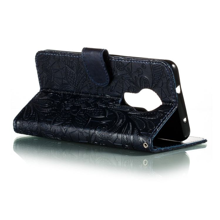 For Nokia 7.2 Lace Flower Horizontal Flip Leather Case with Holder & Card Slots & Wallet & Photo Frame