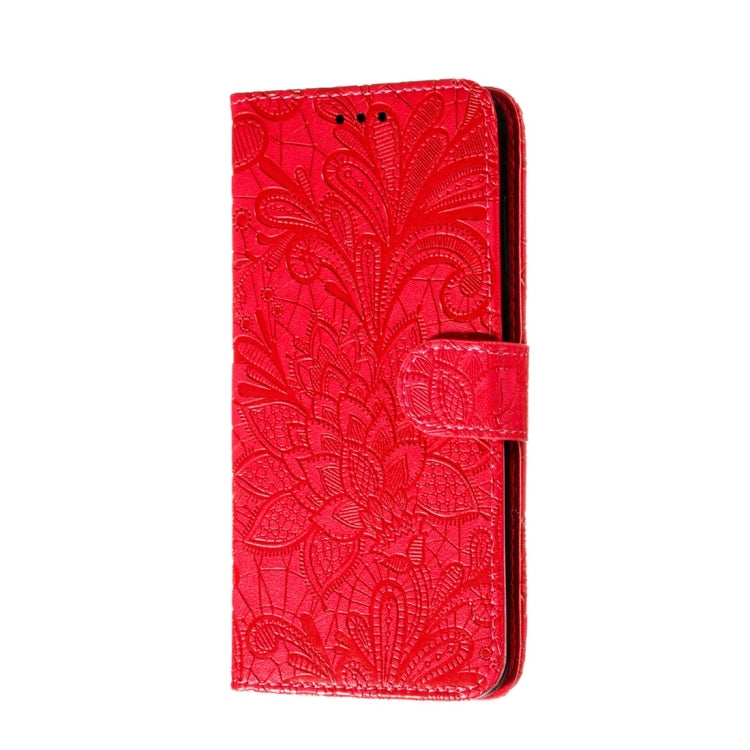For Nokia 7.2 Lace Flower Horizontal Flip Leather Case with Holder & Card Slots & Wallet & Photo Frame