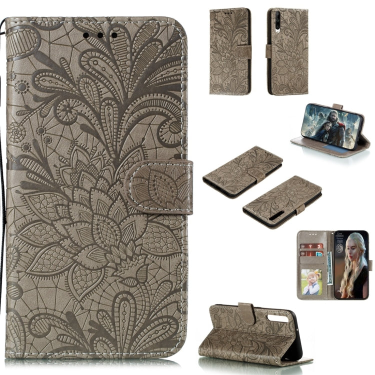 For Huawei Honor Play 3 Lace Flower Horizontal Flip Leather Case with Holder & Card Slots & Wallet & Photo Frame