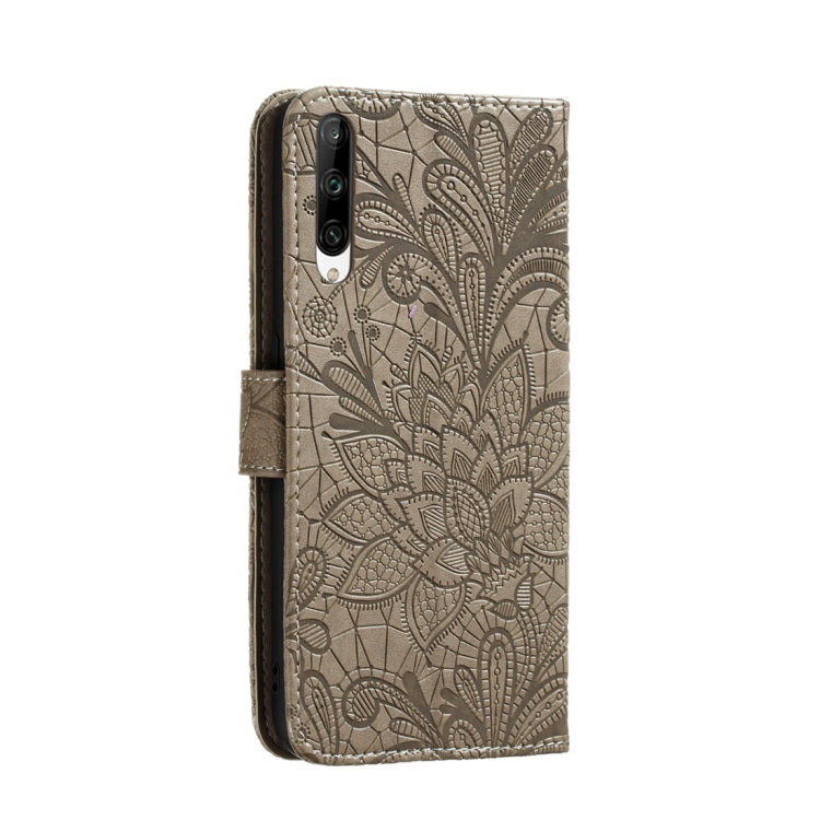For Huawei Honor Play 3 Lace Flower Horizontal Flip Leather Case with Holder & Card Slots & Wallet & Photo Frame